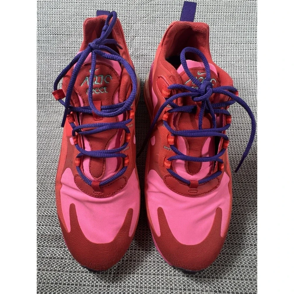 Nike Air Max 270 React AT6174-600 Mystic Red Pink‎ Blast Sneaker Synthetic US-8